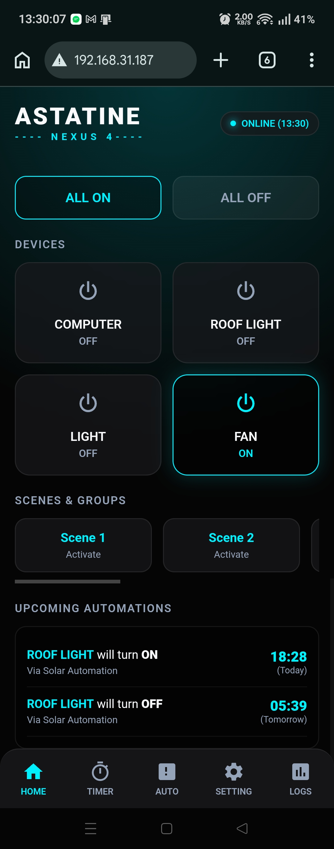 Main Home Page UI